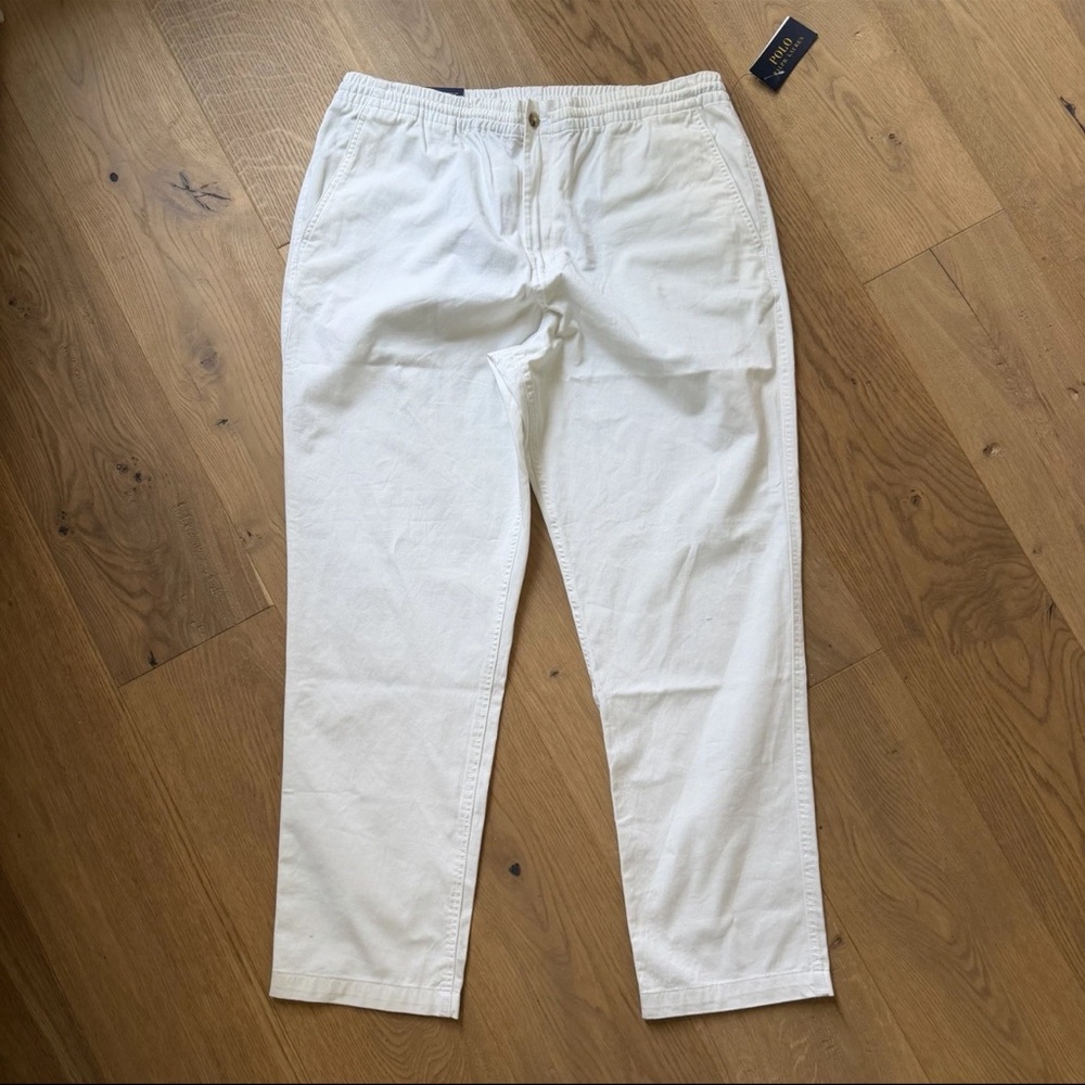 NWT Polo Ralph Lauren Men’s White Classic Fit Chino Pants Drawstring 2XL